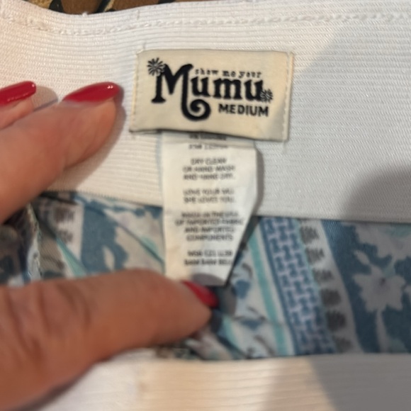 Show Me Your Mumu Blue Floral Striped Bellbottoms - Picture 11 of 11